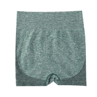 Celana Fitness Wanita Seamless Cepat Kering Model Cross-Border Smiling Face Honey Butt Shorts Olahraga Yoga Mid Three-Point