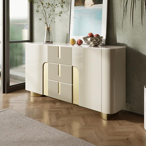 Table d'Appoint et <span class=keywords><strong>Buffet</strong></span> de Salon Style Moderne avec Tiroirs en Bois, Meuble de Rangement pour la Salle à Manger et la Maison - Product Image 1