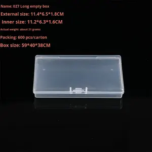 Boîte de rangement en plastique transparente rectangulaire vide transfrontalière pour papeterie, matériel de pêche, composants électroniques, cartes - Product Image 6