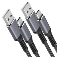 Cable USB a Tipo C de Carga Rápida 18W 3A, Cable de Datos para Teléfono Móvil con Trenzado de Nailon Personalizado de Fábrica, 1m 2m 3m, Cable USB C Tipo C