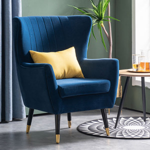 AC168 Luxe Bois Poltronas Mesa De <span class=keywords><strong>Cha</strong></span> Velours Accent Tissu Bras Canapé Unique <span class=keywords><strong>Or</strong></span> Chaise Longue Pour Salon - Product Image 3