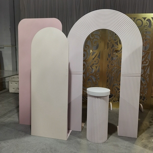 Felice dolce arco di nozze 3D BJ240028-44 baby <span class=keywords><strong>rosa</strong></span> strati acrilici <span class=keywords><strong>sfondo</strong></span> di compleanno con farfalla - Product Image 2