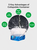Convient aux situations d'urgence, au camping et bien au-delà ; Grande capacité, PE de qualité alimentaire ; Certifié ISO ; Conception semi-pliable.