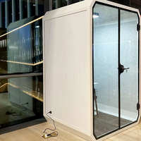 Cabine de bureau privée insonorisée avec prise USB 12V, 35 dB, pour réunions, avec haut-parleurs intégrés