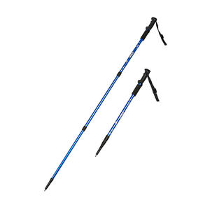 Bâtons de randonnée en aluminium réglables en trois sections, bâtons de marche pour la montagne avec embout en acier tungstène - Product Image 1