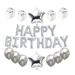 Ensemble de ballons Joyeux Anniversaire, ballons en feuille d'aluminium et ballons en latex pour la décoration de fête d'anniversaire - Product Image 5