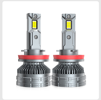 Phare LED N2 130W 6000LM 3570 avec système de refroidissement par ventilateur 12V Nouveau 6000K Adaptation universelle H4 9006 9005 H11 9012 H7