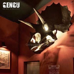 ฟอสซิลปลาลิโคเพอร์ตาสมัยก่อนประวัติศาสตร์ ทำจากไฟเบอร์กลาสทนทาน สำหรับตกแต่งภายในอาคาร สนามบิน สวน สนามแทรมโพลีน และสนามกีฬา - Product Image 5