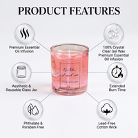 Bougies Artisanales en Cire de Soja Mignon Motif Floral Parfum Jasmin Coffret Cadeau Personnalisé Mariage Anniversaire pour Vente en Gros pour Noël