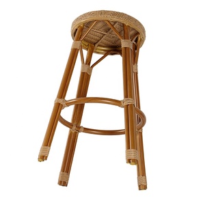 Pháp hiện đại vườn truy cập chiều cao nhôm Bistro ghế đồ nội thất Patio Vòng mây cao thanh phân - Product Image 4