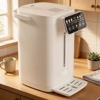 Bouilloire électrique à commande tactile avec affichage de la température, maintien au chaud automatique, double paroi isolée anti-brûlure