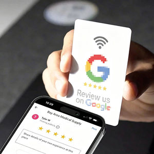 Programmable Social Media NFC215 GoogleReview NFC with QR Code <b>Card</b> - Product Image 3