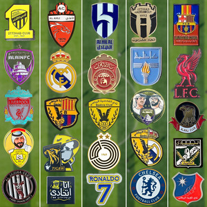 Nhà Máy Bán Buôn Tư Vấn Và Danh Mục Bộ Sưu Tập Tùy Chỉnh Kim Loại Sticker Câu Lạc Bộ Bóng Đá 3D Điện Thoại 3M Kim Loại Sticker - Product Image 2