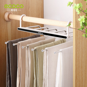 Porte-pantalon Ecoco à 6 barres, type crochet, organisateur de garde-robe minimaliste et peu encombrant pour la maison - Product Image 3
