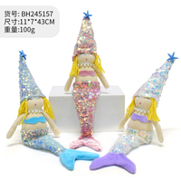 Boheng personnalisé vacances d'été Gnomes filles anniversaire mignon fête cadeaux Sequin sirène décoration poupée