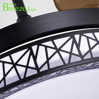 Ventilador de techo decorativo LED giratorio de 360 grados con estilo tradicional ligero para control remoto de baño incluido