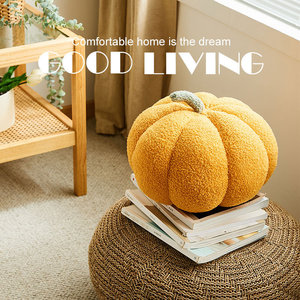 Hot Selling No MOQ Colorful Luxury Fluffy Home Decor <strong>Round</strong> <strong>Cushion</strong> Halloween Holiday Throw Pillowcase Pumpkin Pillow Sofa Pillow - Product Image 4