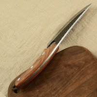 Xingye couteau de cuisine OEM, Logo personnalisé 6 pouces, couteau de chasse à lame fixe incurvée avec gaine en cuir