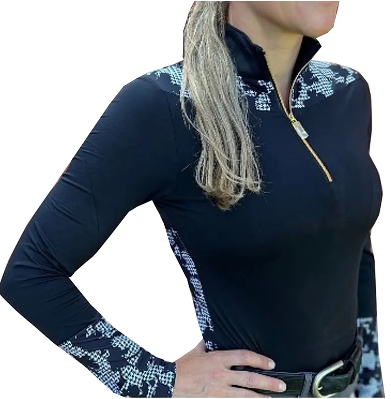 Fast Dry Customizável Equitação Desgaste Esportes Proteção Uv WomanS Manga Longa Baselayer Equestrian