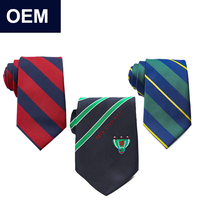 Corbata Formal para Hombre de Diseño Personalizado OEM, Corbata de Alta Calidad con Estampado Floral a Rayas y Logotipo Bordado, con Logotipo Personalizado en Poliéster