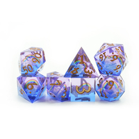 Set Dadu Dnd Lengkap Set Dadu Polihedral untuk Permainan Meja RPG Termasuk Dadu Pelangi Awan Berbagai Warna Berbeda