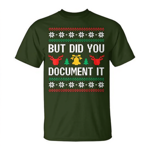 Camiseta de Navidad con la frase 'But Did You Document It', Unisex para Adultos, Manga Corta, Cuello Redondo, Impresión Digital, Camiseta Promocional para las Fiestas - Product Image 2