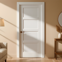 Porte intérieure moderne en WPC ignifuge à grain de bois avec ouverture coulissante pour chambre, salle de bain, cuisine, hôtel, appartement