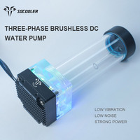 Socooler SO-U6D-K 130MM 12V boîtier d'ordinateur efficace pompe de refroidissement par eau boîtier de régulation de température optimale-refroidisseur de réservoir d'eau