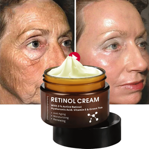Crème hydratante pour le visage à l'huile de jojoba, au collagène et au rétinol 3% biologique naturel, marque privée, blanchissante, anti-rides, réparatrice - Product Image 1