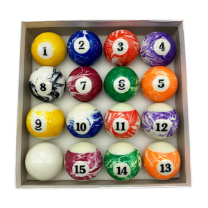 Haute qualité 16 pièces/ensemble 57.2mm résine <span class=keywords><strong>marbre</strong></span> apparence <span class=keywords><strong>piscine</strong></span> et boules de billard ensemble de billard complet accessoires de Table de billard - Product Image 1