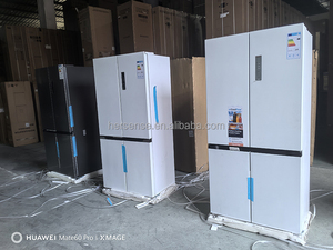 White" Series 4-Door <b>Refrigerator</b> 650L French Door Style Smart Cooling System Capacity Side-by-Side Storage Kitchen Stainl - Product Image 4