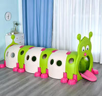 Jouets en plastique pour enfants de maternelle : Tunnel rampant pour chenilles, jeu de train d'intérieur Elfe, tube d'escalade