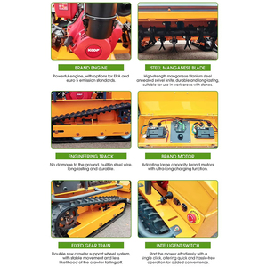 Meilleures ventes CE EPA Tondeuse à fléaux sur chenilles télécommandée pour exploitation agricole et verger, tout-terrain, puissante machine de coupe d'herbe - Product Image 5