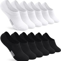 Chaussettes invisibles respirantes en maille côtelée antidérapantes avec talon en silicone pour femmes, lot multicolore