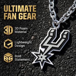 Spedizione Rapida Urgente: Collana con Logo della Tifoseria Spurs Personalizzata e Oversize, Consegna Aerea in 4 Giorni per il Campione dei Playoffs - Product Image 4