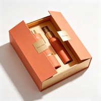 Coffret Cadeau de Luxe Personnalisable en Carton à Double Porte Magnétique pour Vin Rouge, Huile d'Olive, Thé, Huile Essentielle Aromatique et Parfum