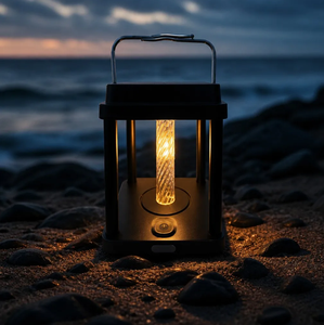Lámpara Solar <span class=keywords><strong>Vintage</strong></span> Portátil LED para Camping, Recargable Tipo-C USB, Filamento Edison, Lámpara de Mesa Colgante para Jardín Exterior - Product Image 2