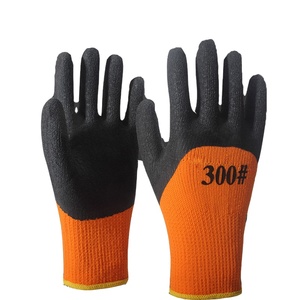 Guantes de Nailon 300# con Recubrimiento de Látex Espumado y Forro de Felpa Cepillada para Trabajo en Invierno - Product Image 5