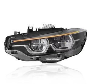 Faro Anteriore per Auto BMW Serie 4 F32 F82 2013-2020, Gruppo LED Bicolore Giallo e Bianco DRL ad Alta Luminosità - Product Image 2