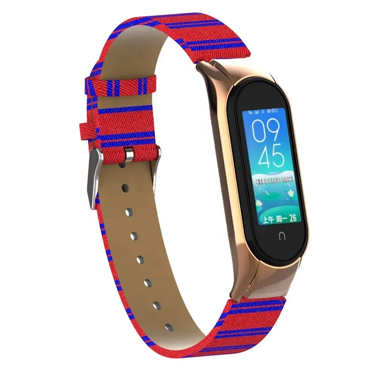 Leather Strap Replaceable Wristband Available 18 Colors For Xiaomi Mi band 5 Wrist Strap