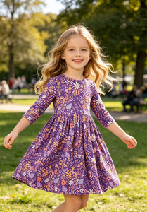 Abito per Bambine 'No Bad Days' del Produttore, Vestito a Tutina per Bambine Fino al Ginocchio - Product Image 3
