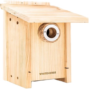 บ้านนกไม้ บ้านนกชิคาดีและนกบลูเบิร์ด กล่องทำรังที่เปิดง่าย - Product Image 1