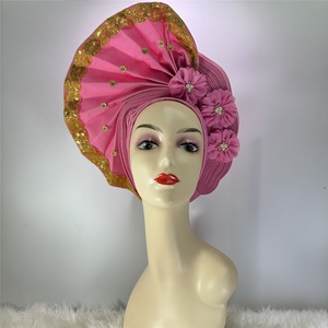 Bufanda versátil clásica de moda nigeriana para boda de diamantes africanos nuevos para mujer gorra elegante de uso diario para viajes de fiesta al aire libre - Product Image 1