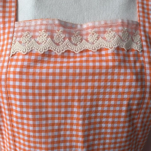 KEFEI grembiule da cucina in pizzo personalizzato 100% cotone con cinturini incrociati sul retro grembiule del sesso di design alla moda - Product Image 4