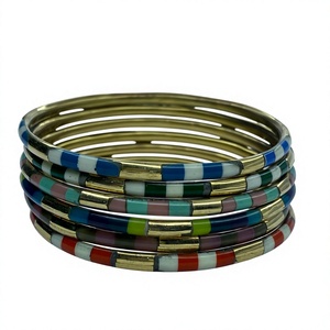 <b>Resin</b> Brass Ethnic Party Women's Bangles Handmade by Handforge Global Impex - Product Image 2