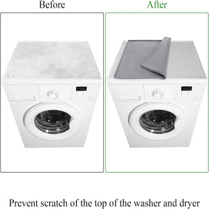 Nouvelle housse de protection en caoutchouc silicone pour lave-linge et sèche-linge, imperméable, lavable, antidérapante, anti-poussière, tapis de protection supérieur pour sèche-linge - Product Image 5