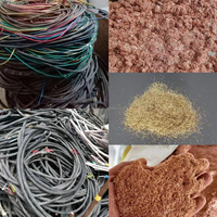 Granulateur de câbles en cuivre pour recyclage, moteur 300-400 kg/h, système de broyage et de séparation automatique pour cuivre et plastique entièrement recyclés