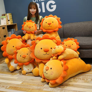 Sonrisa suave <span class=keywords><strong>León</strong></span> juguetes de peluche lindos Leones relajantes muñecos de animales salvajes mascotas cojines regalos para niños muñeca - Product Image 2