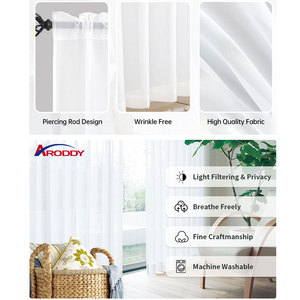 Полупрозрачные льняные занавески ARODDY OEM - Product Image 3