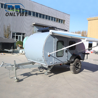 ONLYWE Mini caravane en forme de larme Remorque légère en forme de larme Camper Offroad Camper 4x4 Trailer caravane